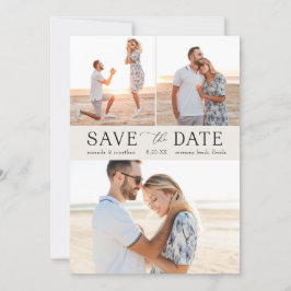 Einfaches Multi-Foto Save the Date Einladung