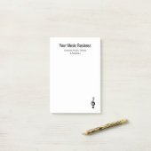 Einfaches Musical Treble Clef Beruflich Musiker Post-it Klebezettel (Auf Schreibtisch)