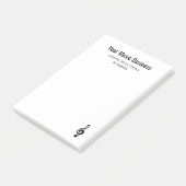 Einfaches Musical Treble Clef Beruflich Musiker Post-it Klebezettel (angewinkelt)