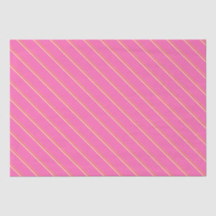 Einfaches Muster aus Hot Pink Orange und Gelb Stre Seidenpapier