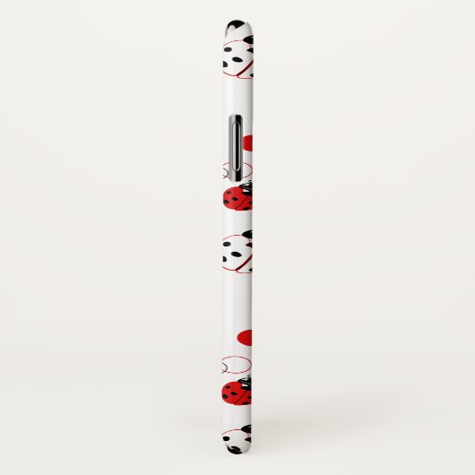 Einfaches Muster aus Rot, Schwarz und Weiß Case-Mate iPhone Hülle (Hinten/Rechts)