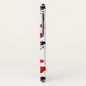 Einfaches Muster aus Rot, Schwarz und Weiß Case-Mate iPhone Hülle (Hinten/Links)