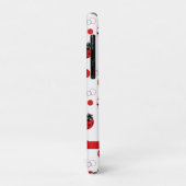 Einfaches Muster aus Rot, Schwarz und Weiß Case-Mate iPhone Hülle (Hinten/Links)