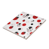 Einfaches Muster aus Rot, Schwarz und Weiß Fliese (Seite)