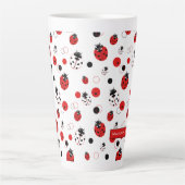 Einfaches Muster aus Rot, Schwarz und Weiß Milchtasse (Vorderseite)