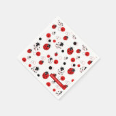 Einfaches Muster aus Rot, Schwarz und Weiß Serviette (Ecke)