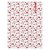 Einfaches Muster aus Rot, Schwarz und Weiß Tischdecke (Vorderseite)