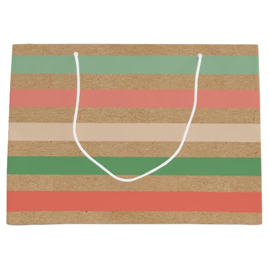 Einfaches Muster der klassischen Streifen auf Imit Große Geschenktüte (Vorderseite)