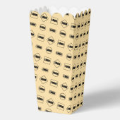 Einfaches Muster für braunes Schwarz-Wiederholungs Geschenkschachtel (Rückseite)