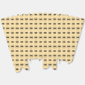 Einfaches Muster für braunes Schwarz-Wiederholungs Geschenkschachtel (Ungeklappt)