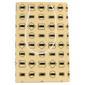 Einfaches Muster für das Muster der Werbung mit br Mittlere Geschenktüte (Vorderseite)