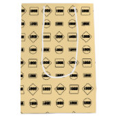 Einfaches Muster für das Muster der Werbung mit br Mittlere Geschenktüte (Rückseite)