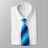 Einfaches Muster für Navy & Light Blue Diagonal St Krawatte (Gebunden)