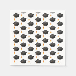 Einfaches Muster für schwarze Graduierung Serviette
