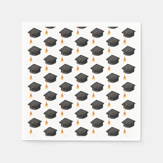 Einfaches Muster für schwarze Graduierung Serviette (Vorderseite)