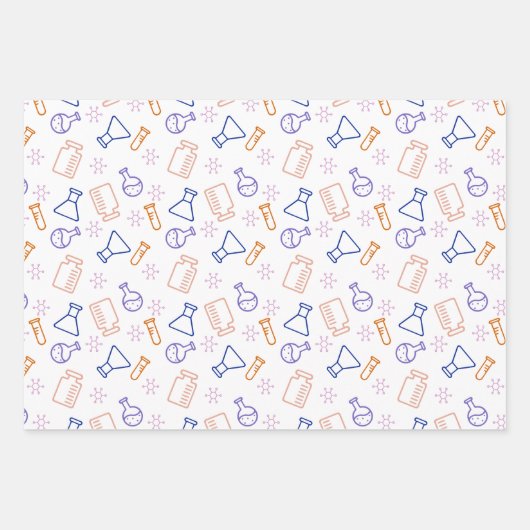 einfaches Muster für wissenschaftliche Moleküle Geschenkpapier Set (Vorderseite 3)