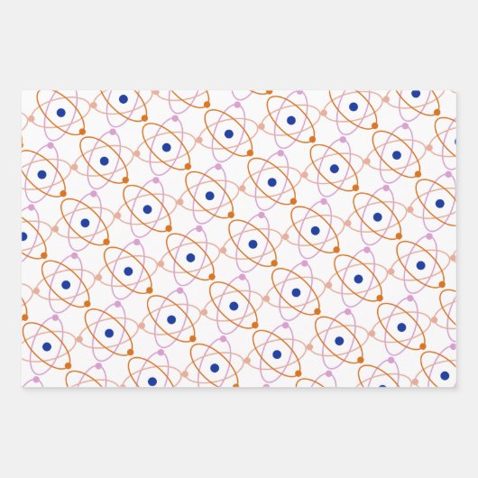 einfaches Muster für wissenschaftliche Moleküle Geschenkpapier Set (Vorderseite 2)