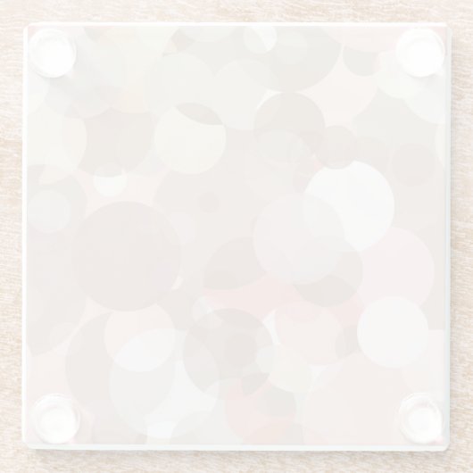 Einfaches Muster - Kreise Glasuntersetzer (Rückseite)