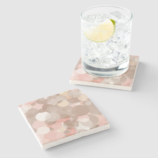 Einfaches Muster - Kreise Steinuntersetzer (Seitenansicht)