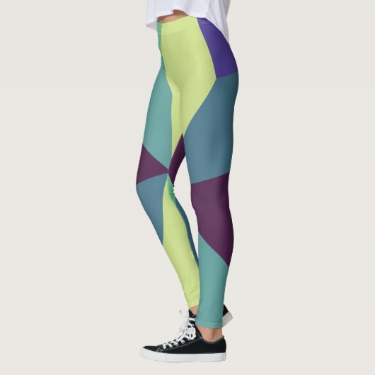 Einfaches Muster mit schönen Farben Leggings (Links)
