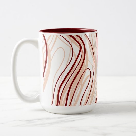 Einfaches Muster Zweifarbige Tasse (Links)