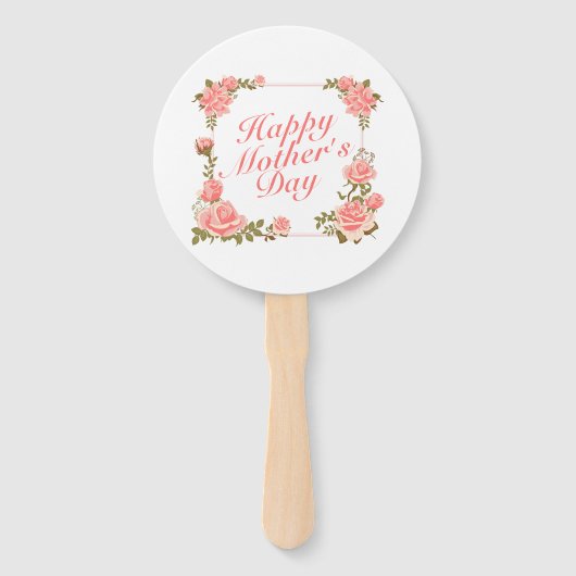 Einfaches Muttertagsflorallenfan Fächer (Rückseite)