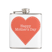 Einfaches Muttertagsherz Flachmann (Vorderseite)