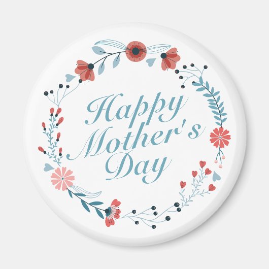 Einfaches Muttertagsmagnet Magnet (Vorne)