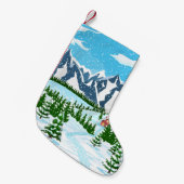 Einfaches, nahtloses Ambiente - handgezeichnet alt Kleiner Weihnachtsstrumpf (Vorderansicht (hängend))