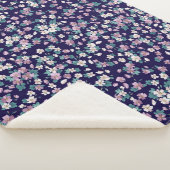 Einfaches, nahtloses Blumenmuster mit hellen Farbt Sherpadecke (3/4)