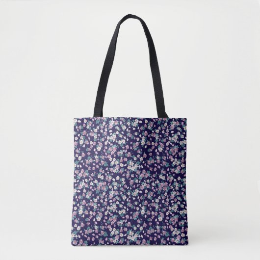 Einfaches, nahtloses Blumenmuster mit hellen Farbt Tasche (Vorderseite)