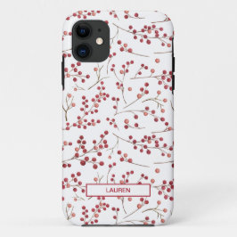 Einfaches Natural Red Berry Botanischer Name Muste Case-Mate iPhone Hülle