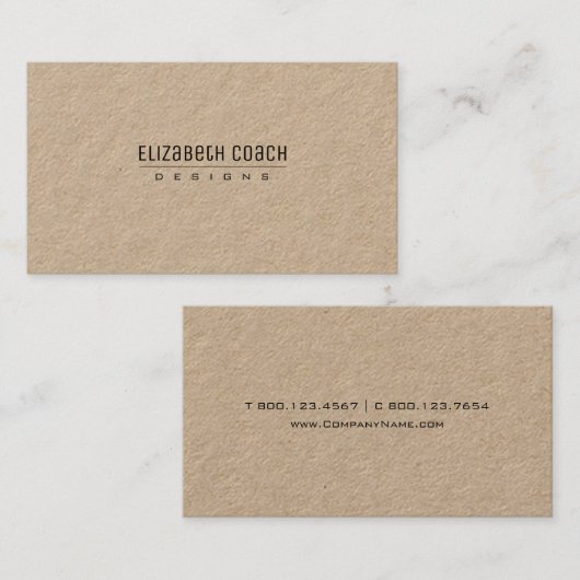 Einfaches natürliches berufliches visitenkarte (Vorne/Hinten)