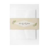 Einfaches natürliches Hochzeitspacketportrait Einladungsbanderole (Vorderseite Beispiel)