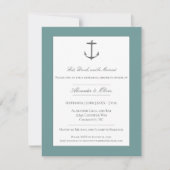 Einfaches Nautic Anchor Probe Dinner | AQUAMARIN Einladung (Vorderseite)