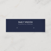 EINFACHES NAVY BLAUE KRAFT STUD EARRING DISPLAY LO MINI VISITENKARTE (Vorderseite)