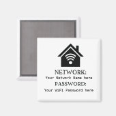 Einfaches Netzwerkkennwort für WiFi Details Magnet (Vorderseite/Rückseite)