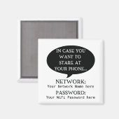 Einfaches Netzwerkkennwort für WiFi Details Magnet (Vorderseite/Rückseite)
