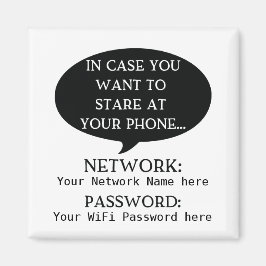 Einfaches Netzwerkkennwort für WiFi Details Magnet