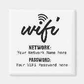 Einfaches Netzwerkkennwort für WiFi Details Magnet (Vorne)