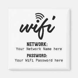 Einfaches Netzwerkkennwort für WiFi Details Magnet
