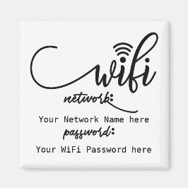 Einfaches Netzwerkkennwort für WiFi Details Magnet