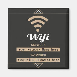 Einfaches Netzwerkkennwort für WiFi Details Magnet