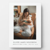 Einfaches neues Baby- und Mama-Foto Fotoplatte (Vorderseite)