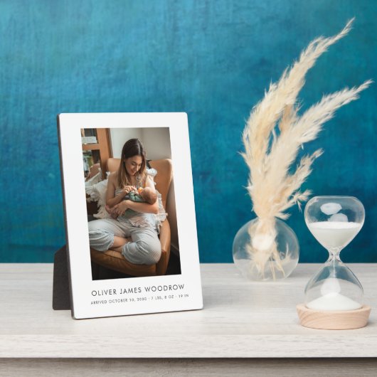 Einfaches neues Baby- und Mama-Foto Fotoplatte (Seite)