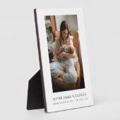 Einfaches neues Baby- und Mama-Foto Fotoplatte (Seite)