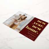 Einfaches Neujahrsfest - Neue Zuhause Folien Feiertagskarte (Gedreht)