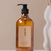 Einfaches neutrales Beige-Chic-Etikett Lebensmitteletikett