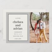 Einfaches neutrales Foto Save the Date (Vorne/Hinten)