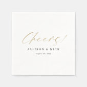 Einfaches neutrales Goldjubiläum, Napkins hochzack Serviette (Vorderseite)